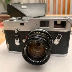 Leica Black and Silver Camera